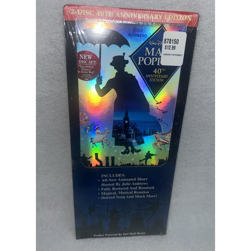 New Walt Disney Mary Poppins 40th Anniversary Edition Movie 2004 2 Disc Set